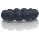 Rascal Meat Ballz Silicone Cock Ring Black with raised bumps for enhanced stimulation and support.