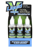 Body Action Liquid V for Men 1 Oz 6 Pack Display showcasing stimulating gel bottles for enhanced sensations.