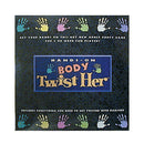 Hands On Body Twist Her Adult Party Game box with colorful handprints and playful design for adult fun.