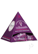 Climaxa Pleasure Amplification Gel For Women 50 Pack Display in a triangle box featuring trial size packets.