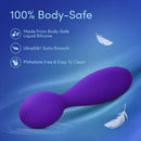 Sexy Things Velvet High Vibrating Wand Purple, 100% body-safe, made from liquid silicone, phthalate-free.