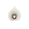 ZALO Calla Dual-Head Vibrating Wand in ivory white, designed with a petal-like tip for external stimulation.