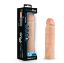 Performance Plus 3-Inch Silicone Penis Extender in beige with packaging, featuring dual-density for a realistic feel by Blush.