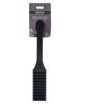 Edge Spiked Silicone Paddle Black on display with textured surface for precision impact and controlled sensation.