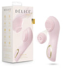 Delice Dahlia Stimulating Personal Massager Pink shown with elegant packaging, designed for targeted stimulation and comfort.