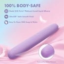 Play With Me Silicone Double Ended Vibrator Purple with 100% body-safe silicone and smooth finish for pleasurable experiences.