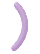 Play With Me Silicone Double Ended Vibrator Purple in a curved design, perfect for dual stimulation and pleasure exploration.