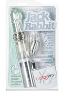 Jack Rabbit Platinum Collection Rabbit Vibrator Silver packaging showcasing features and design.