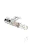 Jack Rabbit Platinum Collection Rabbit Vibrator Silver featuring dual-action stimulation and refined power in a sleek design.