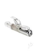 Jack Rabbit Platinum Collection Rabbit Vibrator Silver with dual stimulation features and sparkly design.