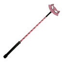 Ruff Doggie Styles Kitty Shaped Leather Crop Hot Pink with playful kitty head design for impact play.