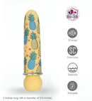 Maia Kona Rechargeable Bullet Vibrator Pineapple Print showing its tropical design and features.