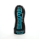 Masturmate Realistic Feel Male Stroker in sleek black container for lifelike pleasure and customizable experience.