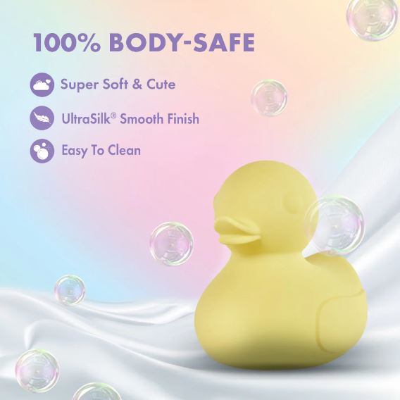 Play With Me Splash Rechargeable Vibrator Yellow with 100% body-safe design and UltraSilk smooth finish.