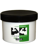Elbow Grease Oil Cream Lubricant Light 9 Oz container with a black lid and a green label.