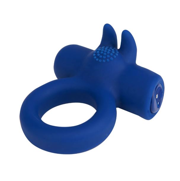 Maia Huxley Blue Liquid Silicone C Ring Jaguar, a body-safe vibrating cock ring for enhanced pleasure.