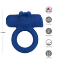 Maia Huxley Blue Liquid Silicone C Ring Jaguar features a vibrating design with 10 functions and is made of body-safe silicone.