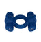 Maia Ronan Power Liquid Silicone C Ring Blue with dual ticklers and removable vibrating bullets for pleasure.