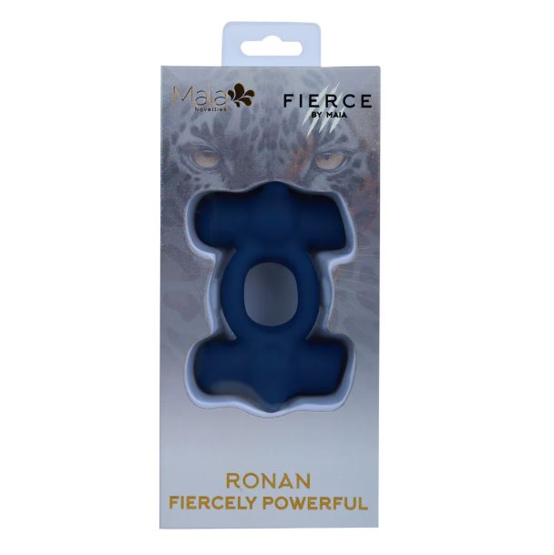 Maia Ronan Power Liquid Silicone C Ring Blue packaging front view with bold lettering and sleek design.