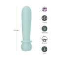 Maia Symba Smooth Bullet Vibrator Teal with 5 functions, rechargeable, submersible, and made of silicone.