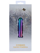Maia Cosmo Jaguar Power Bullet Vibrator packaging featuring a sleek design and colorful metal finish.