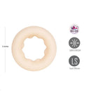 Maia Gunner Vanilla Liquid Silicone C Ring, 2-inch diameter, super stretchy liquid silicone design.