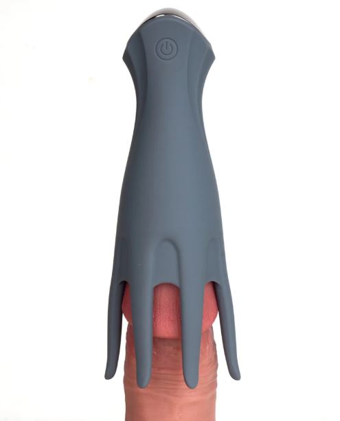 Maia Leo Grey Silicone Tickling Vibrator with flexible arms for enhanced pleasure and stimulation.