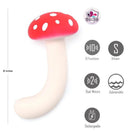 Maia Alice Dual Motor Vibrator Mushroom featuring a playful mushroom design, 10 functions, silicone, and dual motors.