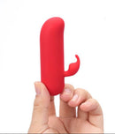 Maia Zia Rechargeable Mini Vibe Red held in hand, featuring sleek design and ergonomic shape for targeted stimulation.