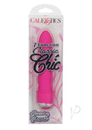 Classic Chic Mini Vibrator Pink in packaging showcasing its 7-function design and vibrant color.