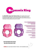 Super Stud Orgasmic Vibrating Silicone Cock Ring Magenta with three-speed motor for enhanced pleasure.