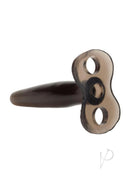 Optimum Series Rock Hard Pump Kit Black silicone probe for enhancement and stimulation with flanged base.