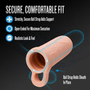 Performance Penis Enhancement Sleeve 3.5 inches features a secure ball strap, open-ended design, and realistic feel.