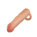 Performance Plus Silicone Penis Extender Beige, Realistic Dual-Density Design, Enhances Length and Girth with Lifelike Feel.