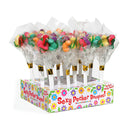 Little Genie Candy Penis Bouquet Display featuring colorful 3-D penis candy suckers arranged in a fun bouquet.