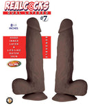 Real Cocks Dual Layered No 7 Dark Realistic Dildo showing dual layers and realistic design.
