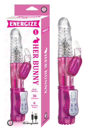 ENERGIZE HER BUNNY 1 PINK RABBIT VIBRATOR-0