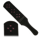 Ruff Doggie Styles Double Heart Leather Slapper Black, featuring a playful double heart design for impact play.