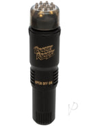 Black Pocket Rocket 4 mini massager, a powerful and compact massager with silent operation for discreet use