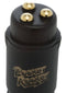 Black Pocket Rocket 4 mini massager with gold tips - compact, powerful, and virtually silent.