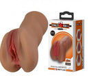 Pretty Love Caroline Realistic Vagina Masturbator Brown in packaging with detailed design for enhanced solo play.