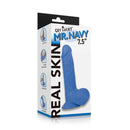 Get Lucky Real Skin Mr Navy 7.5 Inch Dual Layer Dildo packaging showcasing its lifelike blue design.