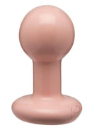 The Classic Round Butt Plug Small Vanilla showcasing its smooth spherical shape and compact structure for comfortable use.