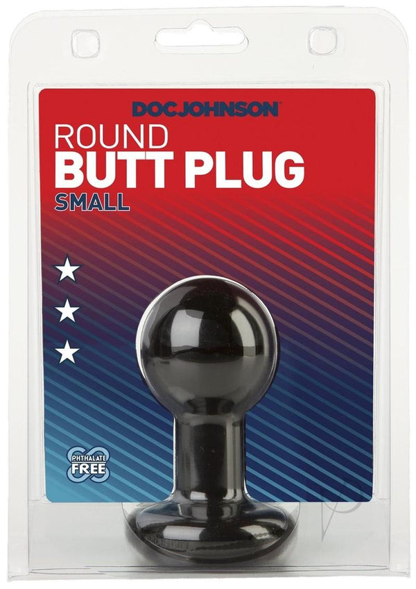 Round Butt Plug Small Black-0