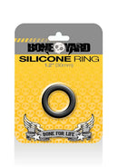 Boneyard Silicone Ring Cock Ring 1.2 inches Black packaging with logo and yellow background