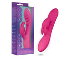 Sexy Things Wild Lust Silicone Rabbit Vibrator Pink in packaging with sleek design and dual stimulation features.