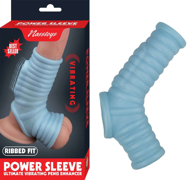 VIBRATING POWER SLEEVE RIBBED FIT - BLUE-0