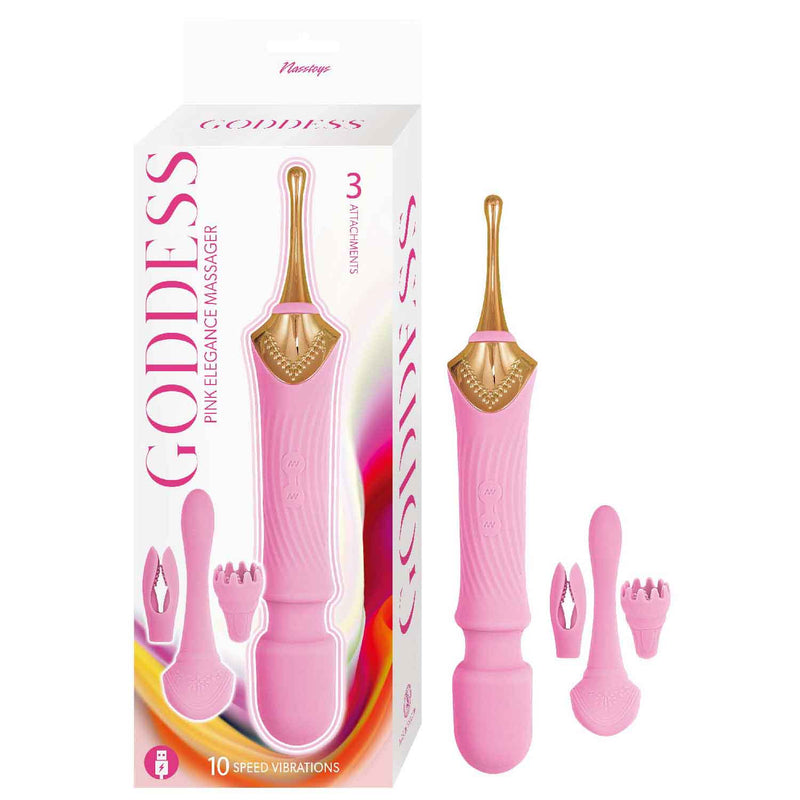 Nasstoys Goddess Pink Elegance Massager – Dual-Ended Vibrating Wand