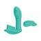 Blaze Remote Control Satisfier in Aqua - Dual Stimulating, Hands-Free Vibrator