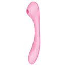 Blaze Bendable Suction Massager - Flexible Dual Stimulation Vibrator in Pink, featuring a unique ergonomic design.